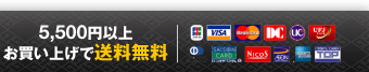 10,000円以上お買い上げで送料無料、利用可能カード…JCB、VISA、MASTER、DC、UC、UFJ、ダイナース、クレディセゾン、NICOS、イオンクレジット、アメックス、TOP&